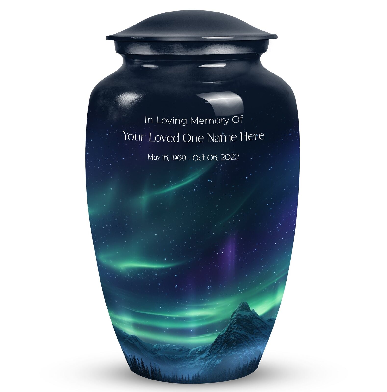 Aurora Borealis Northern Lights Urn | Containers For Human Ashes After Cremation
