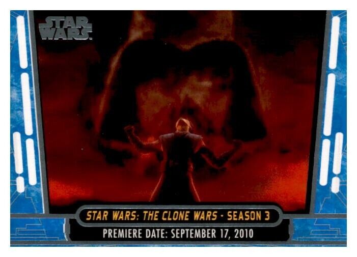 2017 Topps Star Wars 40th Anniversary #12 Star Wars The Clone Wars Season 3 Blue