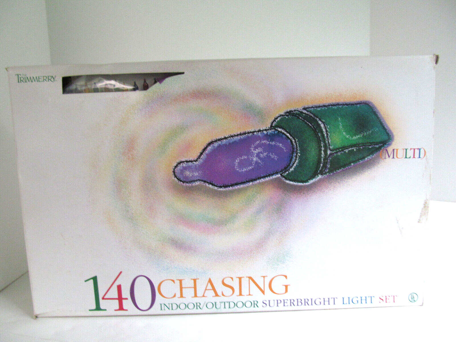 140 Super Bright Christmas Chasing String Lights Controller Multi Color Vtg V