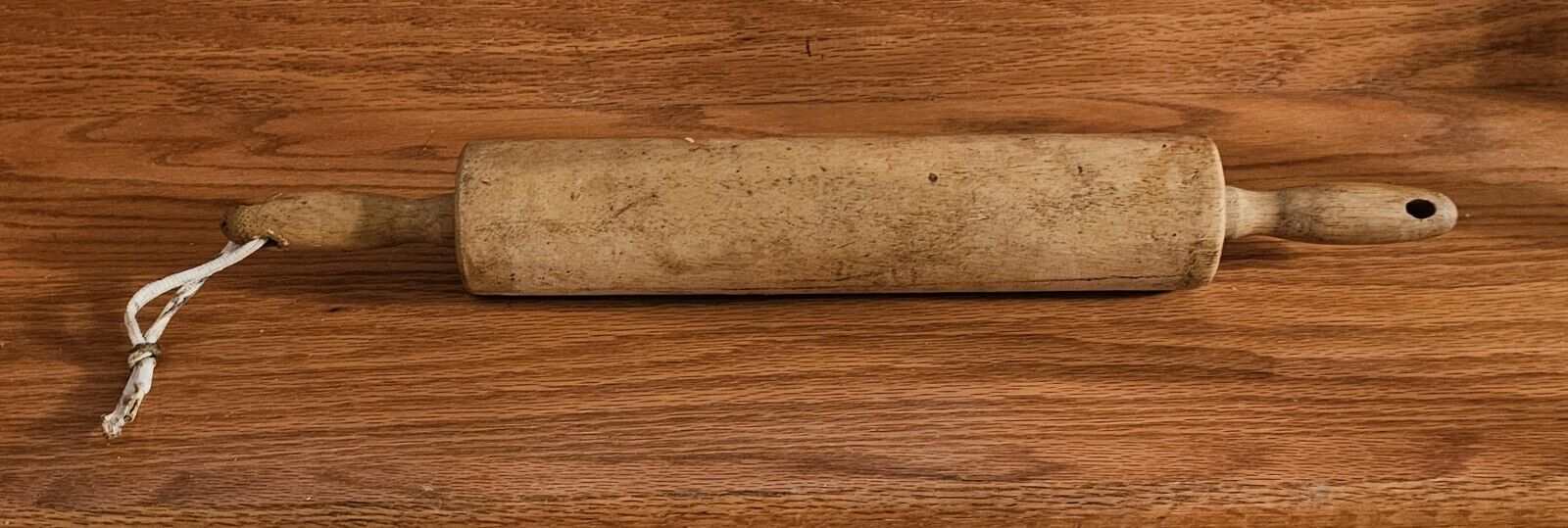 Vintage Wood Rolling Pin Decor Wood Handles Drilled For Hanging Rolls Nicely 