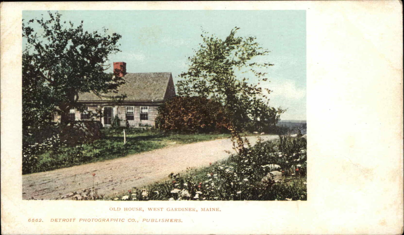 Gardiner Maine ME Old House 6662 Detroit Publishing c1910 Postcard