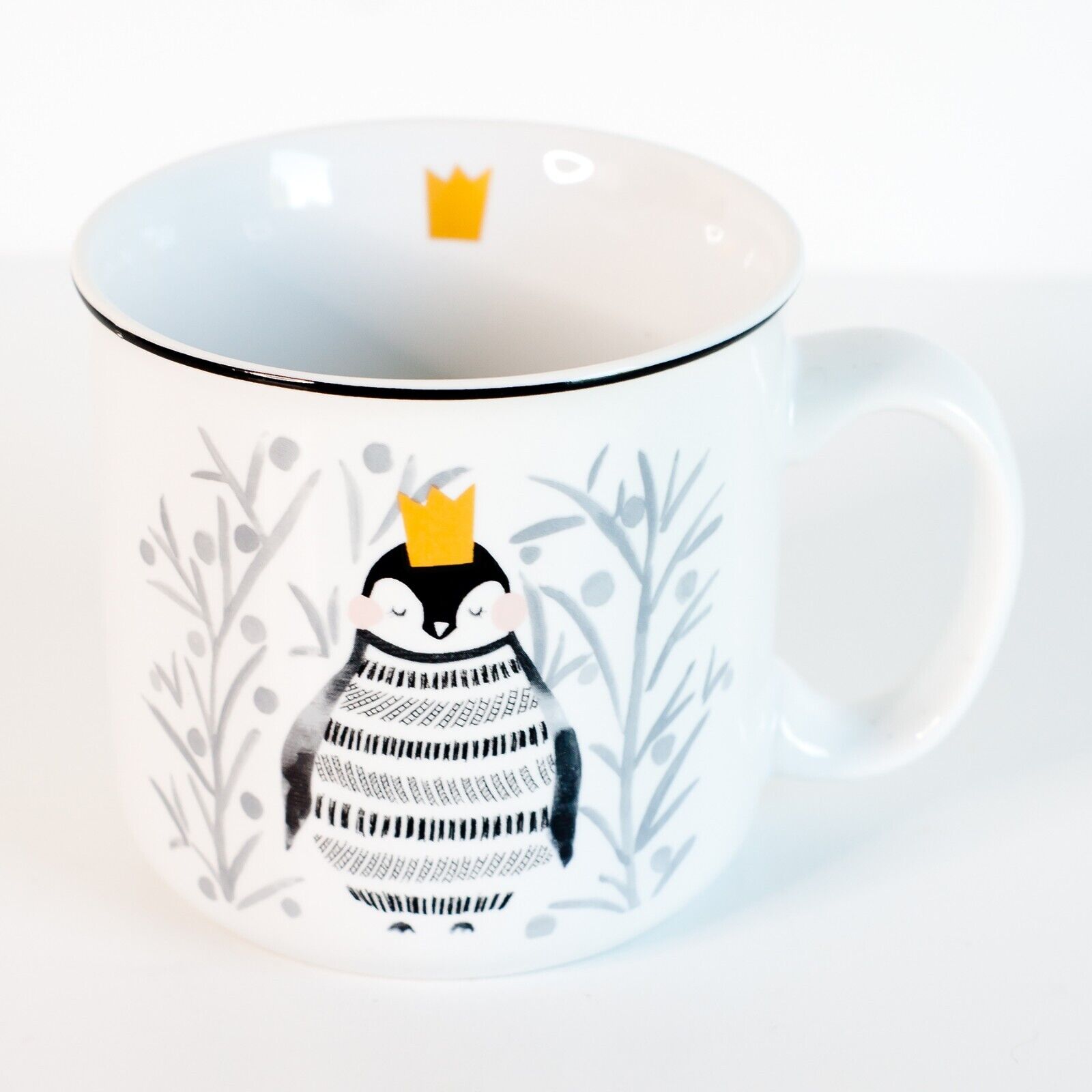 Primo Design Penguin Mug Crown 16 oz. Ceramic Stoneware Coffee Hot Chocolate Tea