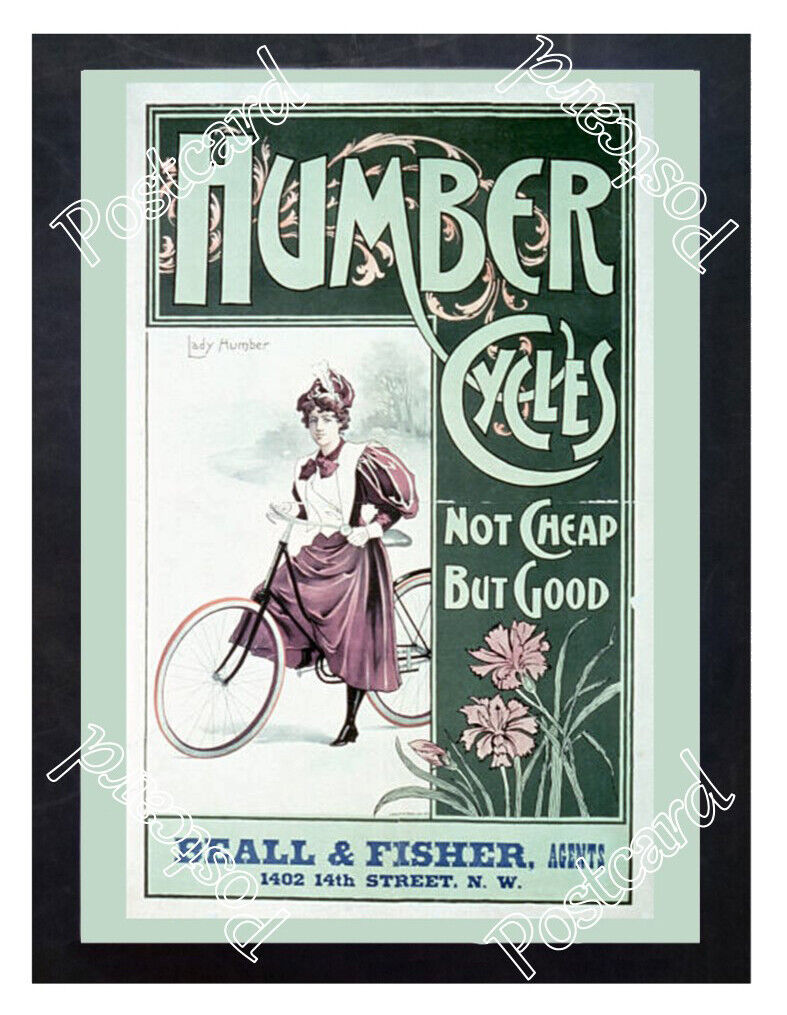 Historic Humber Cycles for Women 1890s Advertising Postcard