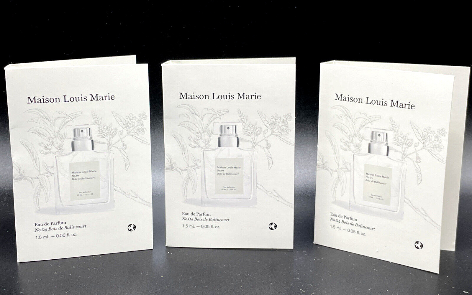 3 - Maison Louis Marie No. 04 Bois De Balincoiurt Eau De Parfum Mini Spray LOT