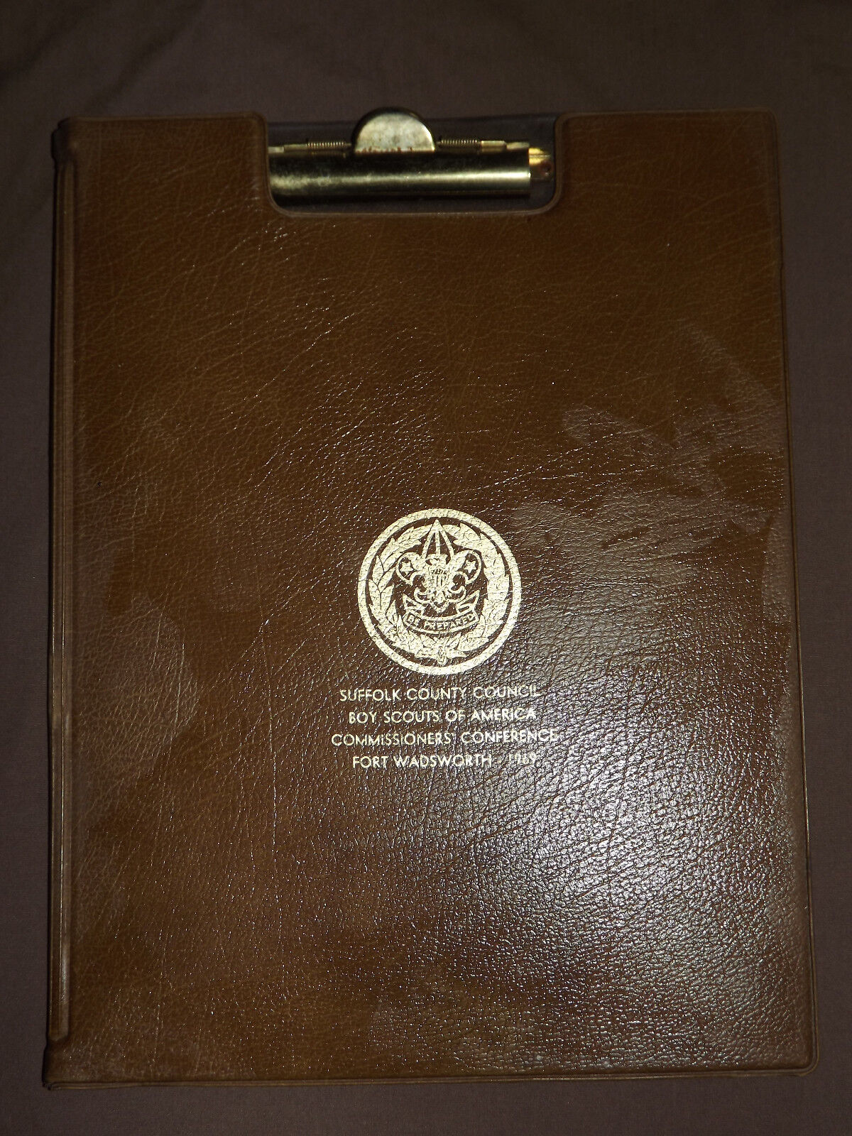 VINTAGE BSA BOY SCOUTS BOOK 1969 SUFFOLK COUNTY COUNCIL CLIP BOARD