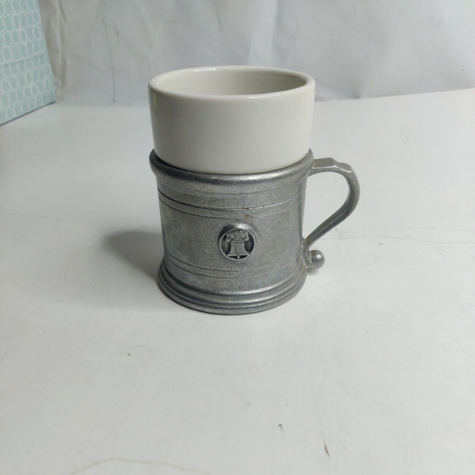 Mini Pewter Drinking Cup . Unique Vintage Excellent Condition