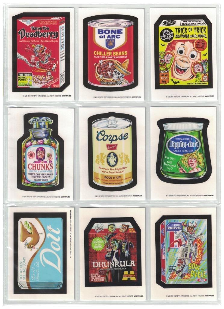 2018 WACKY PACKAGES OLD SCHOOL SERIES 7 BLACK LUDLOW SET ALL 30  - OUT OF PRINT