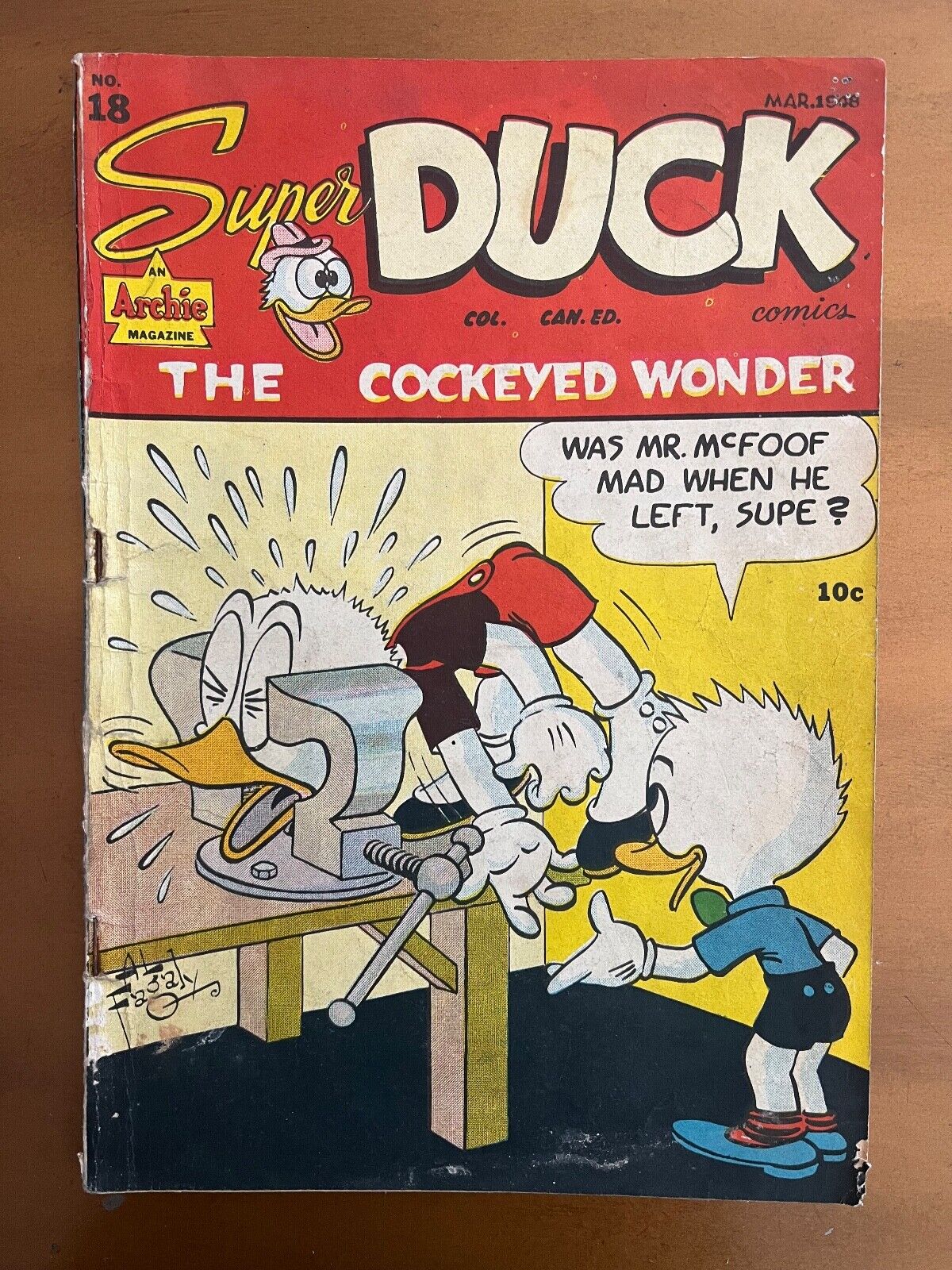 Super Duck 18 (Archie 1948) - THE COCKEYED WONDER - RARE CANADIAN VARIANT