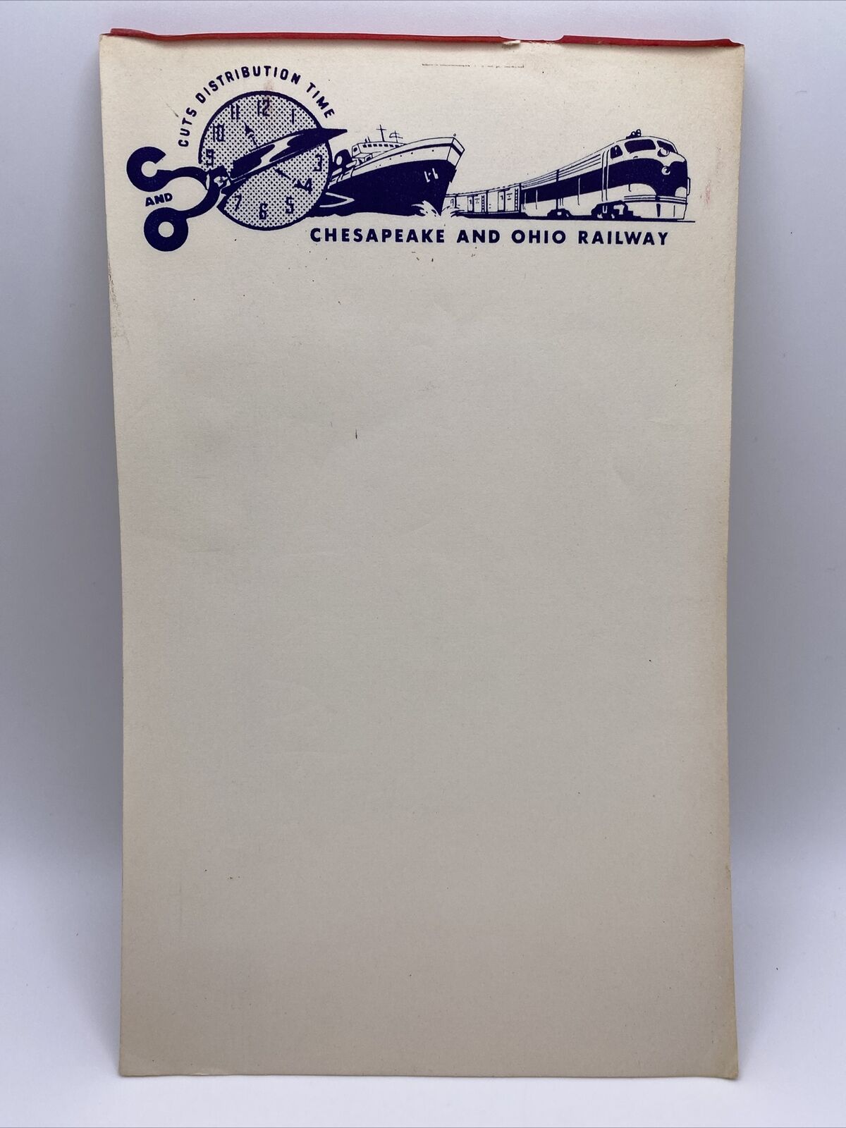 Vtg Chesapeake and Ohio Railway Company Letterhead Notepad 7