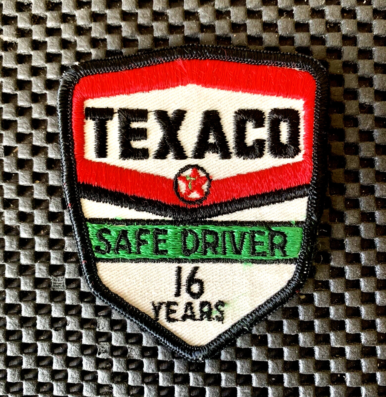 TEXACO SAFE DRIVER 16 YEARS EMBROIDERED SEW ON ONLY PATCH GAS 3\