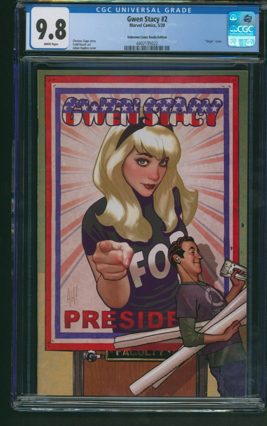 Gwen Stacy #2 Adam Hughes Unknown Comics Variant CGC 9.8 Marvel 2020