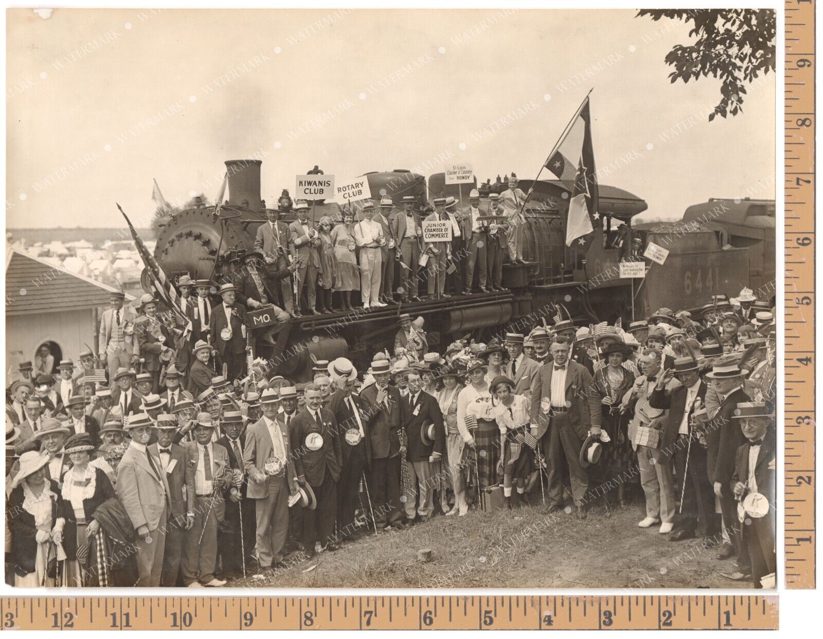 1921 MISSOURI CENTENNIAL EXPOSITION & STATE FAIR Press Photo of RECEPTION TRAIN
