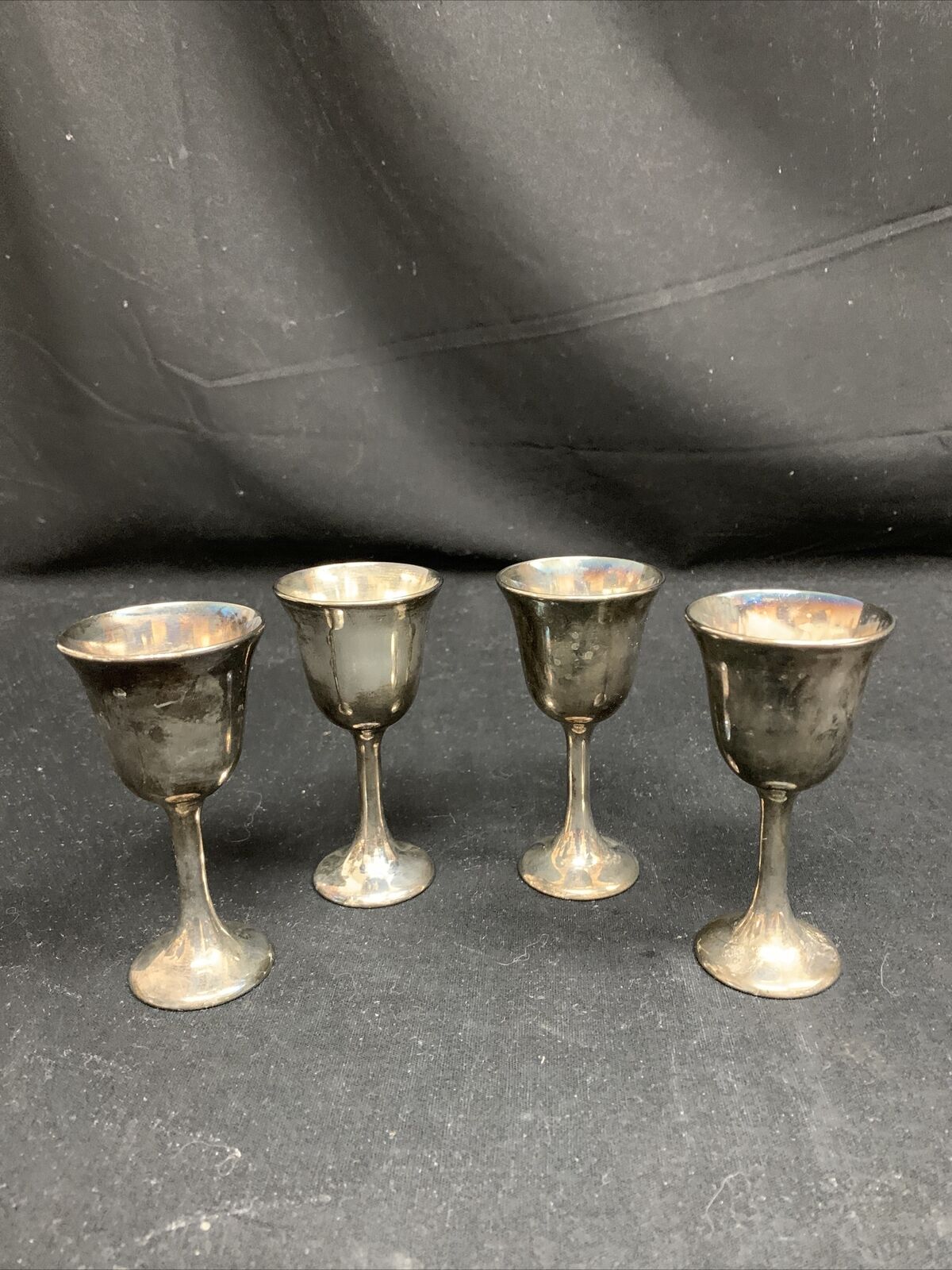 VTG Set Of 4 Rogers Silverplate Goblets/Chalices 3.75”