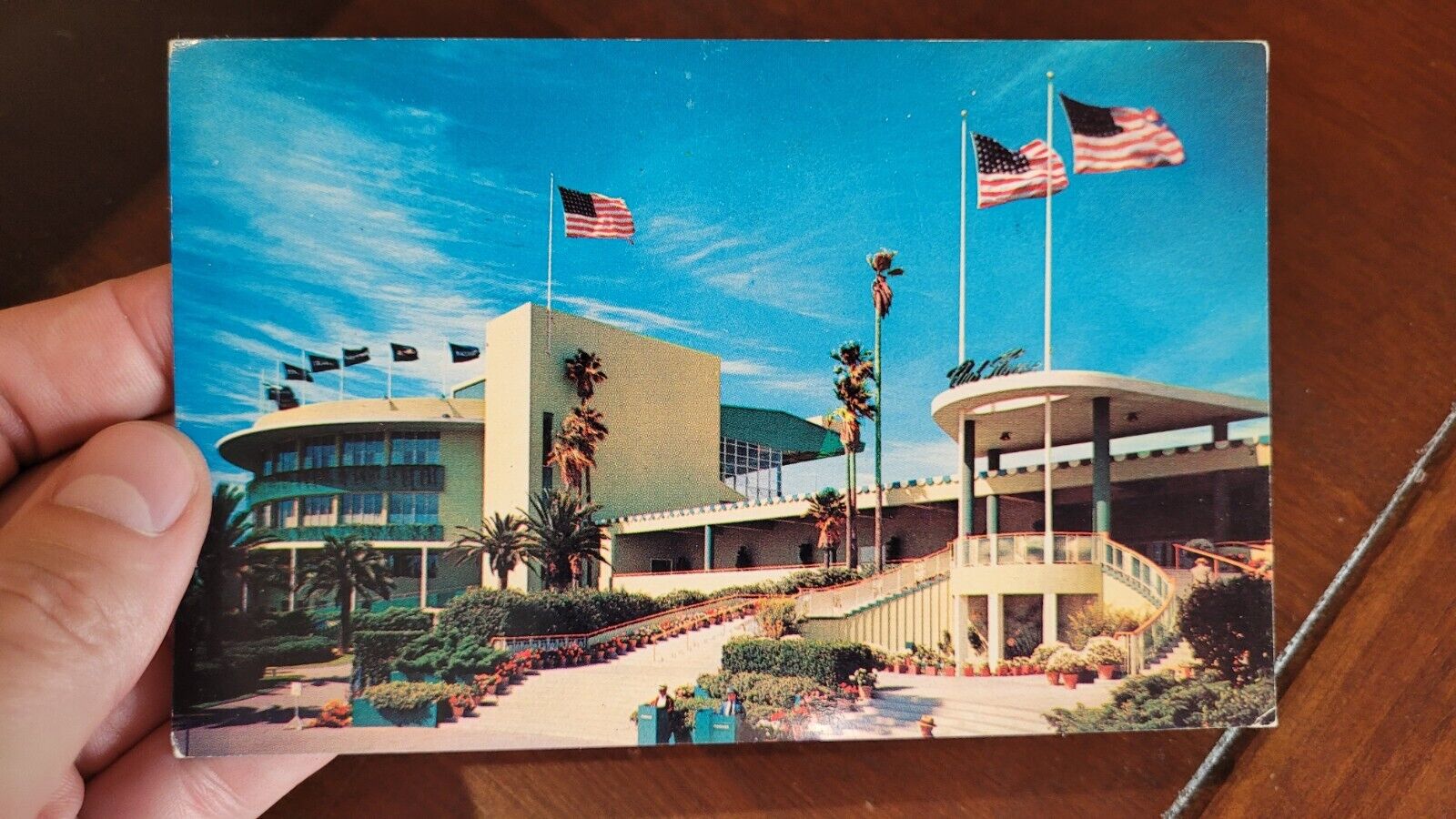 Hollywood Park Inglewood Entrance California Vintage Post Card
