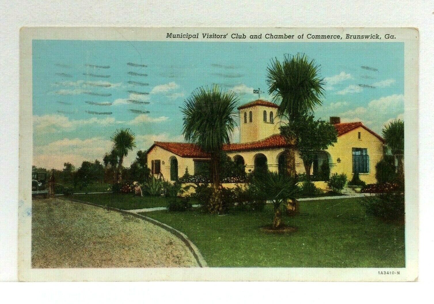 Brunswick Georgia GA Municipal Visitors Club & Chamber Of Commerce Postcard