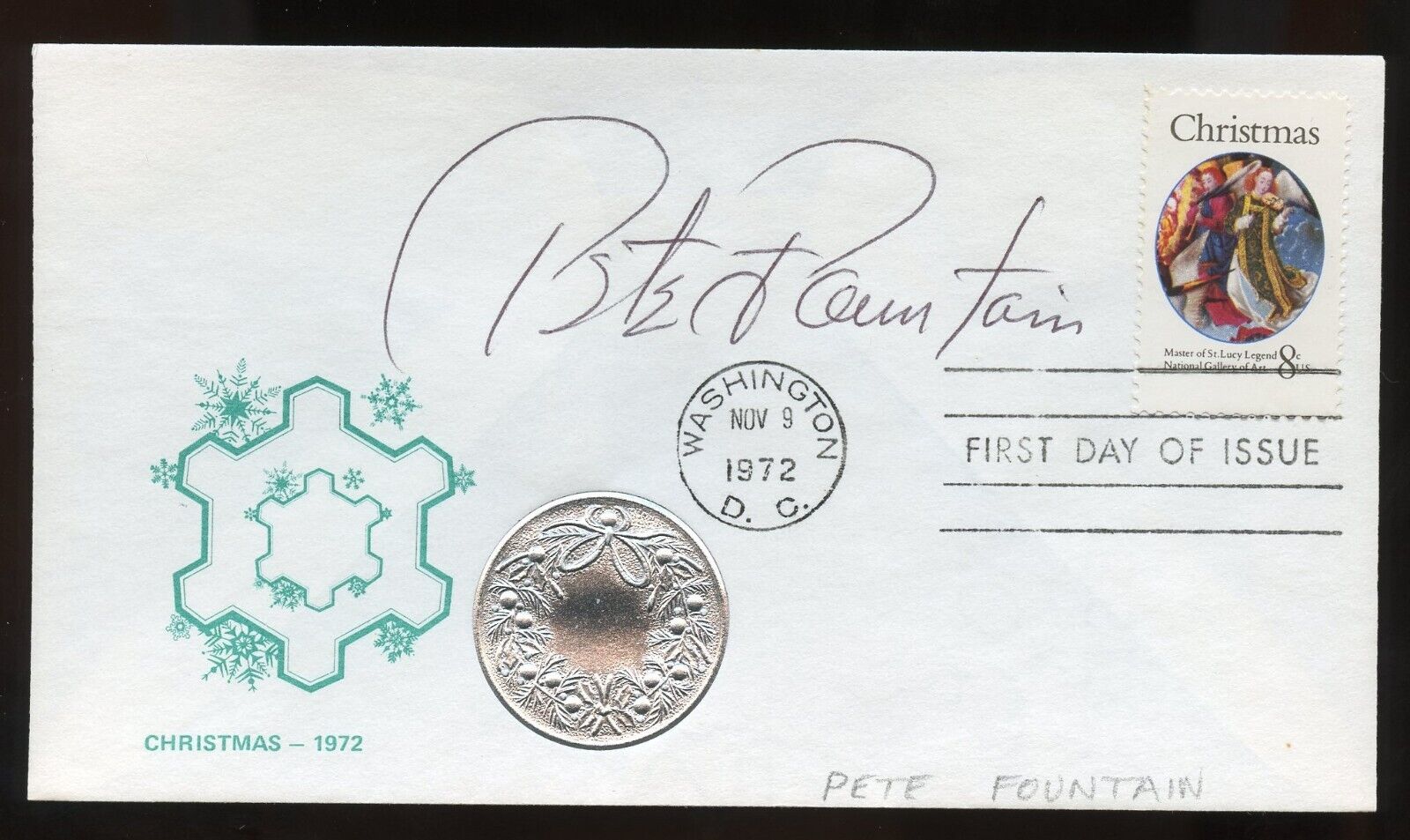 Pete Fountaine d2016 signed autograph American Jazz Clarinetist First Day Cover