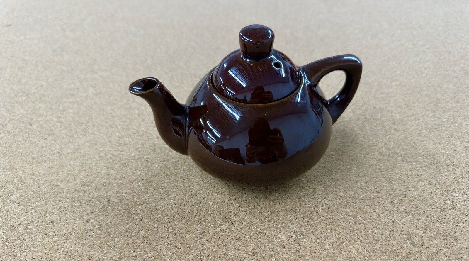 Small Japanese Ceramic Teapot- Brown