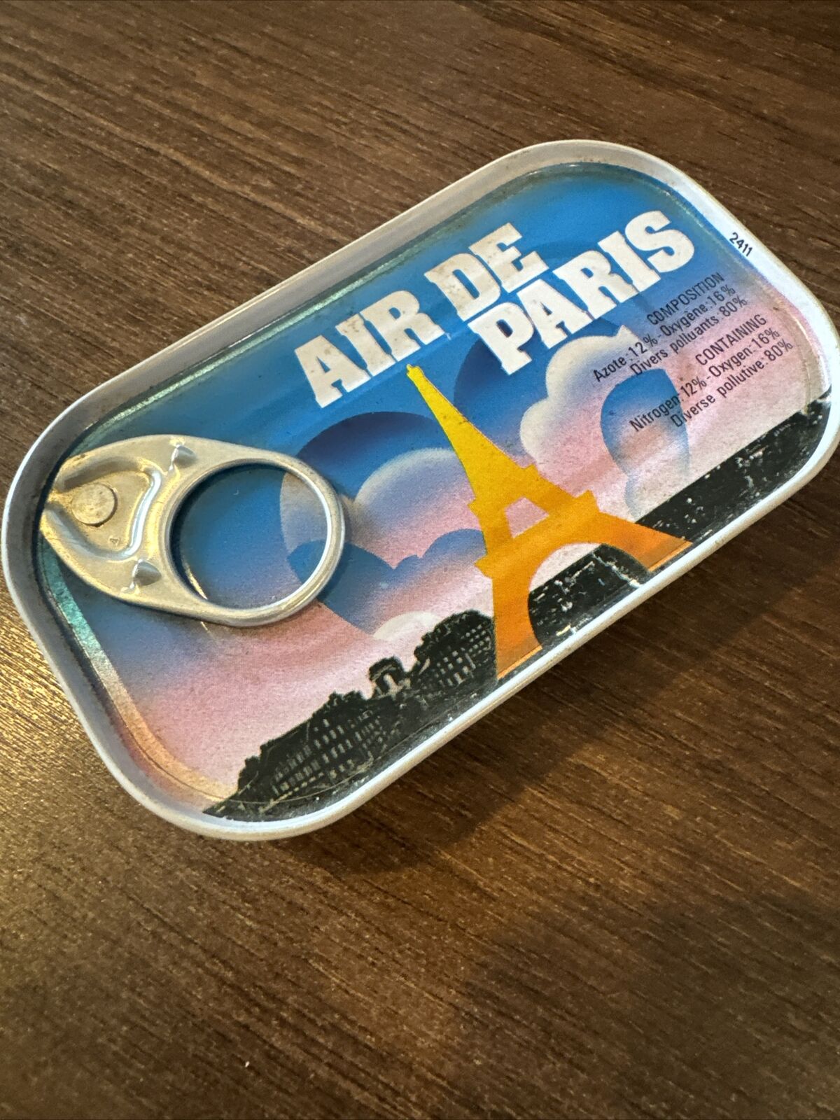 Novelty AIR DE PARIS Tin Can of Paris Air