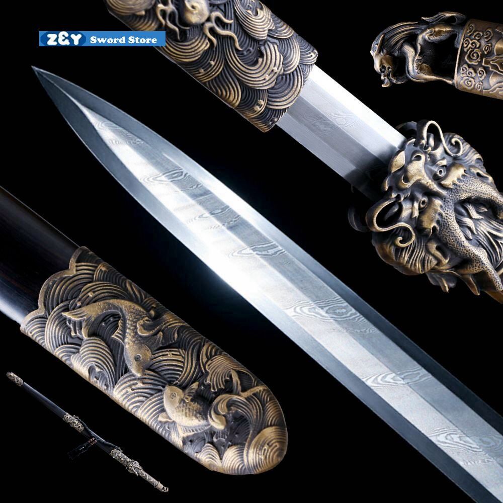 Handmade Folded Steel Sharp Sword Outdoor Battle\