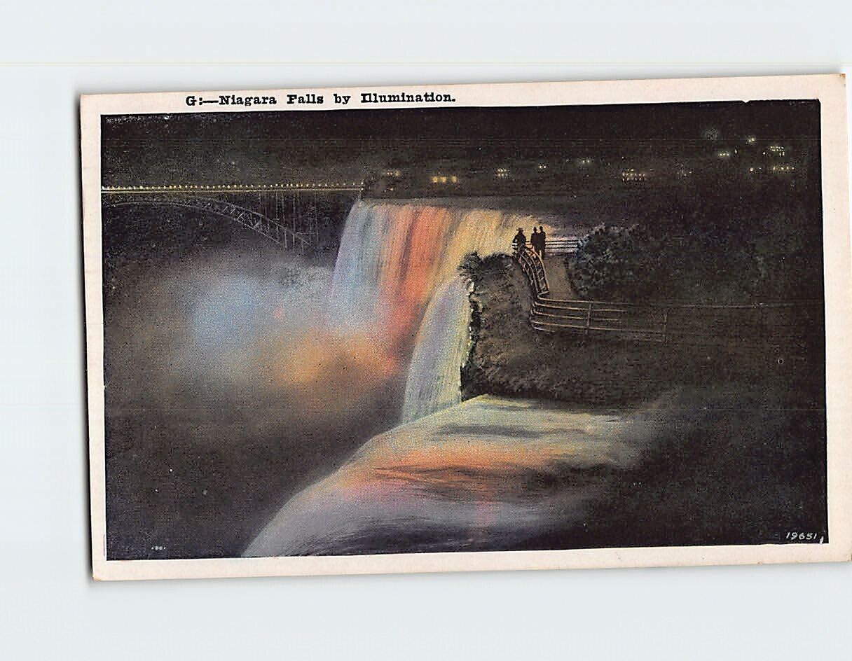 Postcard Niagara Falls by Illumination Niagara Falls