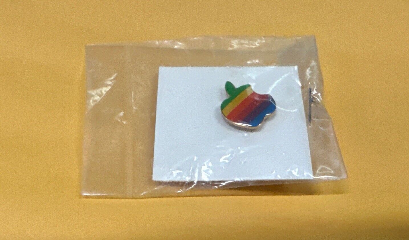 Vintage Apple Computer Rainbow Logo Lapel Pin 1980s