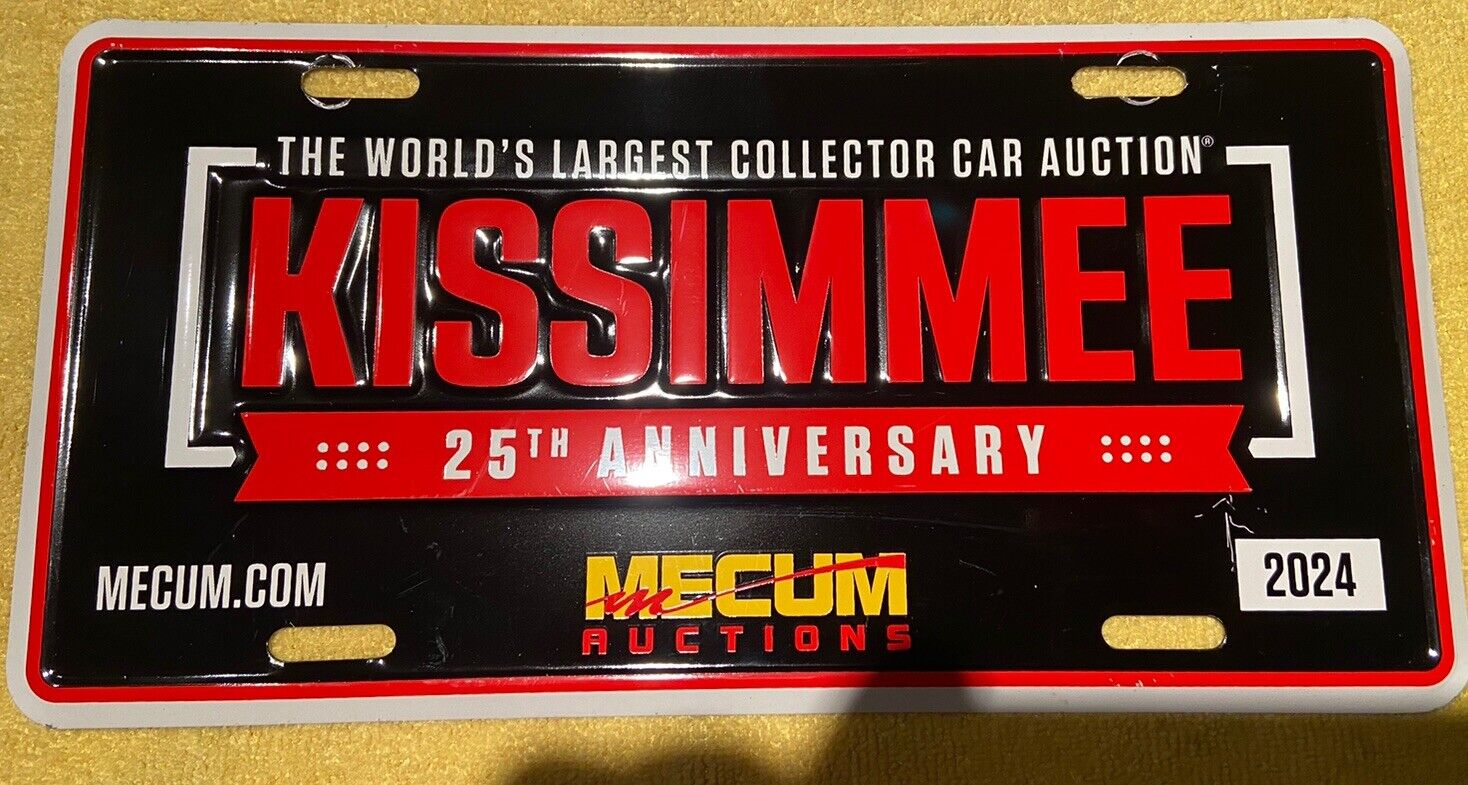 Mecum Auctions Limited Edition License Plate  Really Neat Sign, Wow, Good Shape
