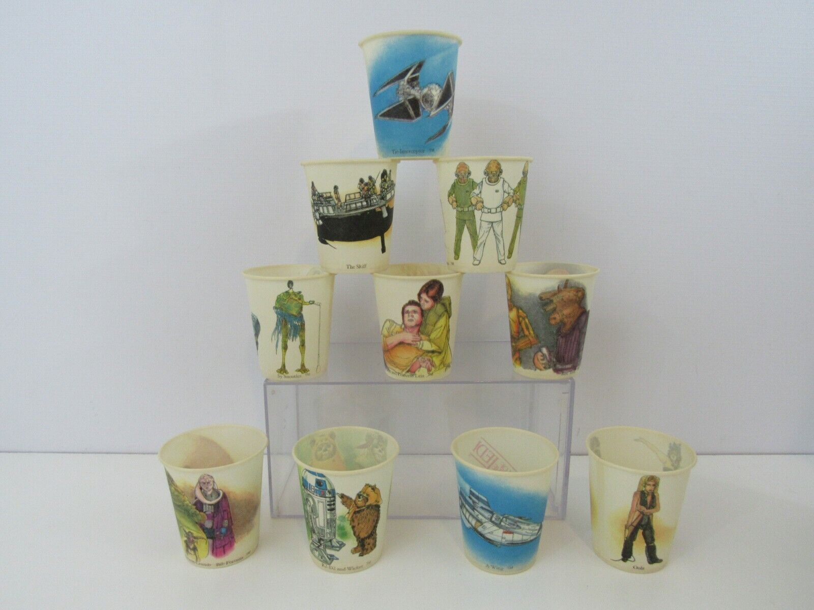 Vintage 1983 ROTJ Dixie Cups (Lot of 10) All Different Images (Pg139C)