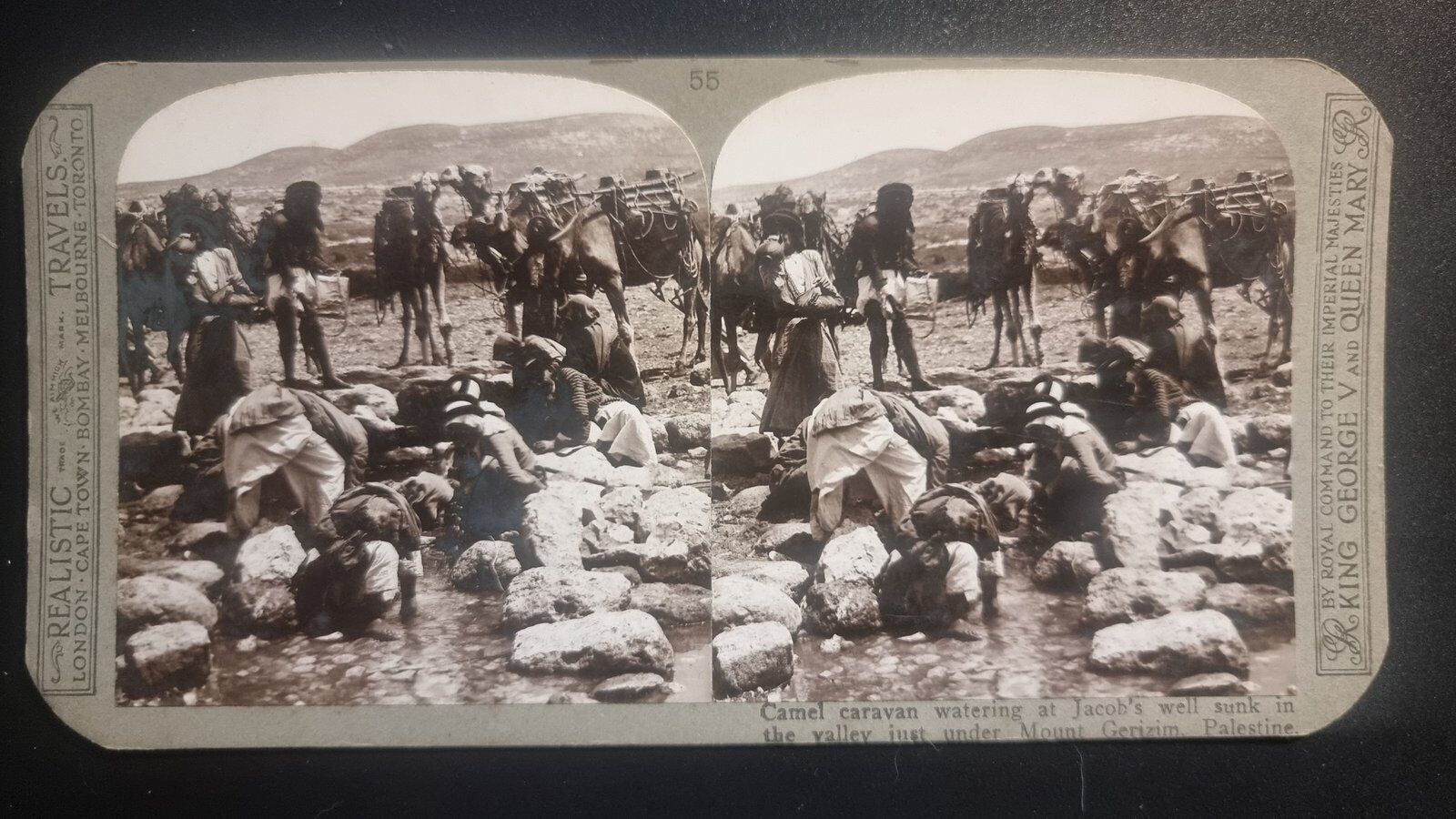 Palestine Stereoview 3D RP C1910 Holy Land Jacobs Well Mount Gerizim