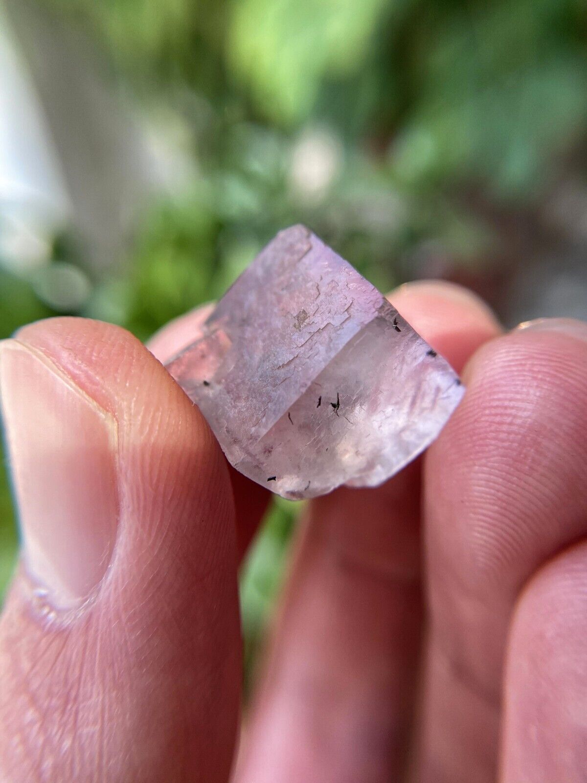 Beautiful 7g natural light pink cubic fluorite mineral crystal - Yaogangxian