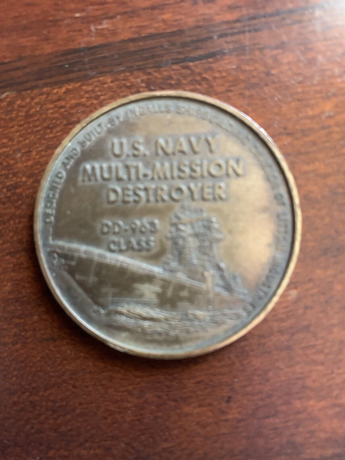 US Navy Multi-Mission Destroyer/USS Spruance DD-963 Challenge Coin