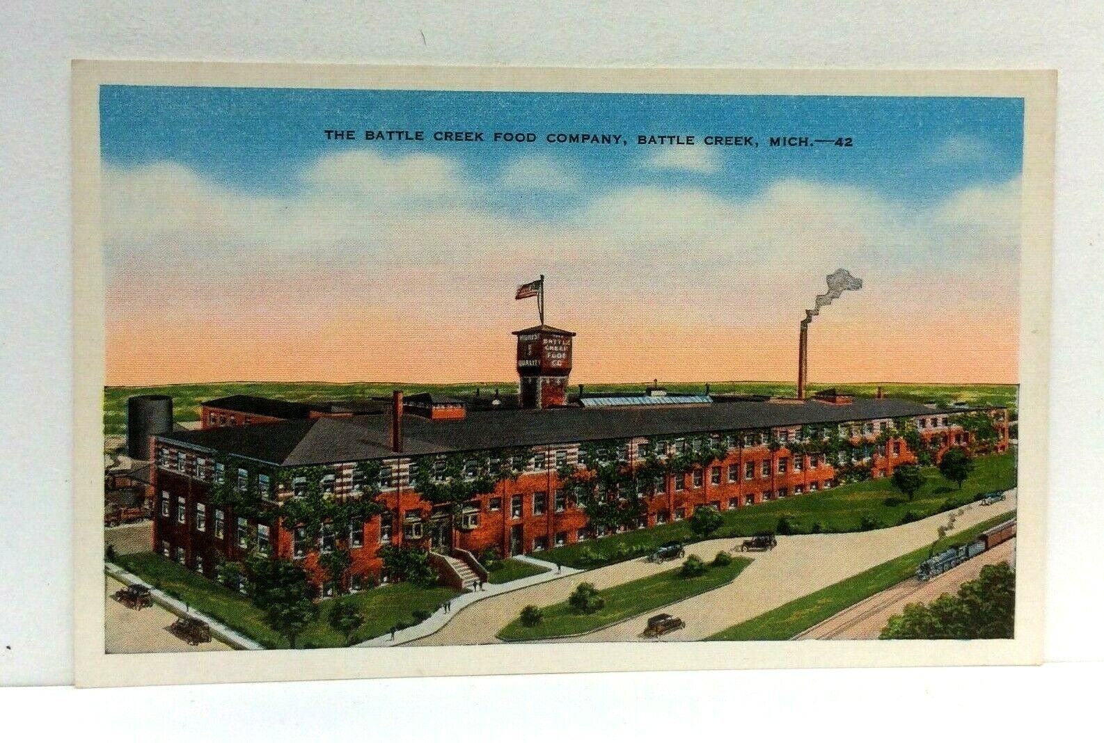 Battle Creek Michigan MI Battle Creek Food Company Building Vintage Postcard