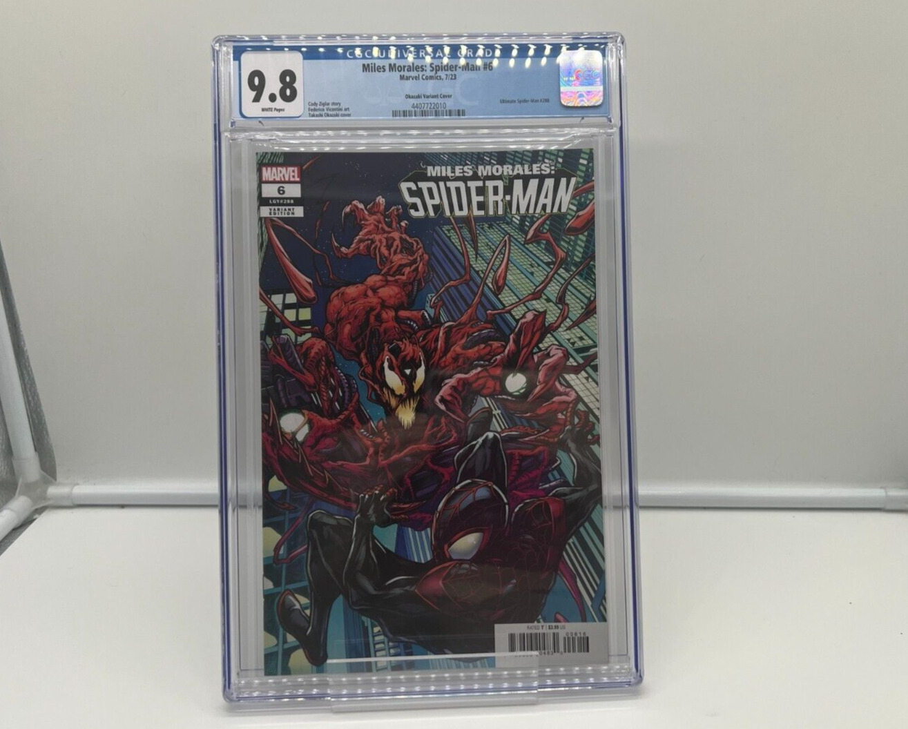 Miles Morales: Spider-Man #6 CGC 9.8 1:25 Okazaki 1st Full App Hightail 2023