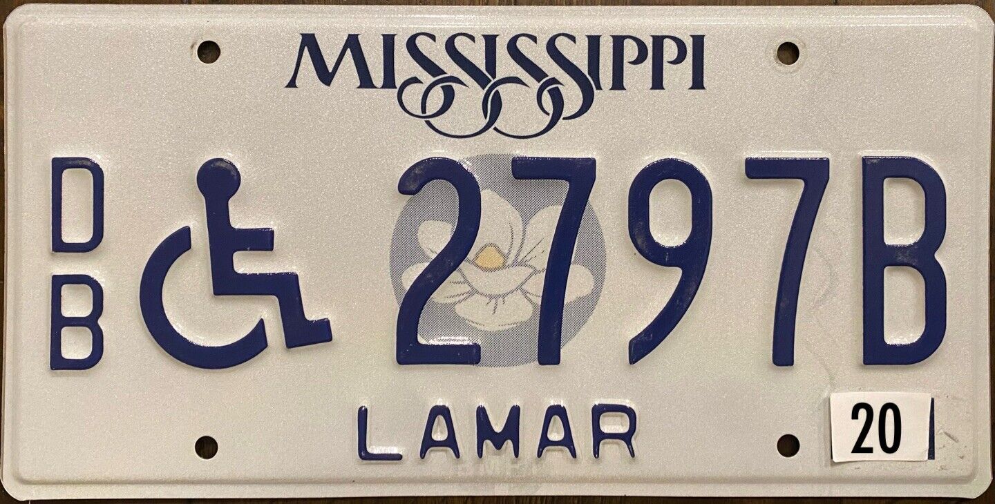 FREE SHIPPING 2020 EXPIRED Mississippi Handicap License Plate