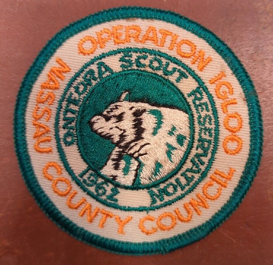 Operation Igloo Nassau County Council Onteora Reservation 1962 Patch Boy Scouts