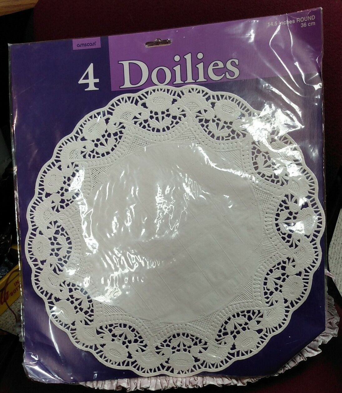 Amscan Set of 4 Large Decorative White Doilies