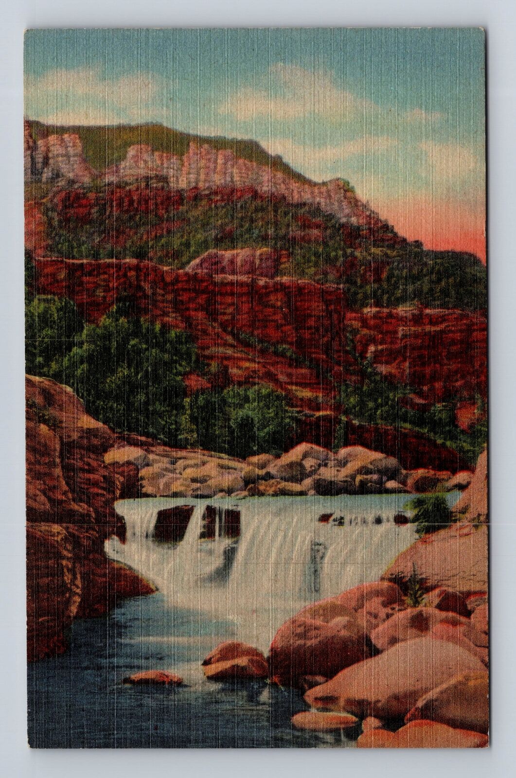 Prescott AZ-Arizona, Oak Creek Canyon, Highway No 79, Vintage Souvenir Postcard