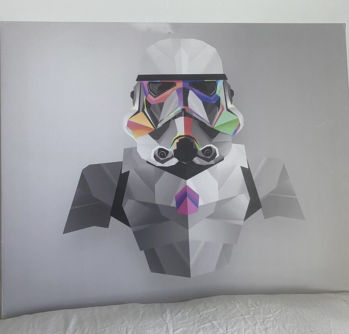 Star Wars Stormtrooper Abstract Canvas Wall Art - Framed. Pre-owned.