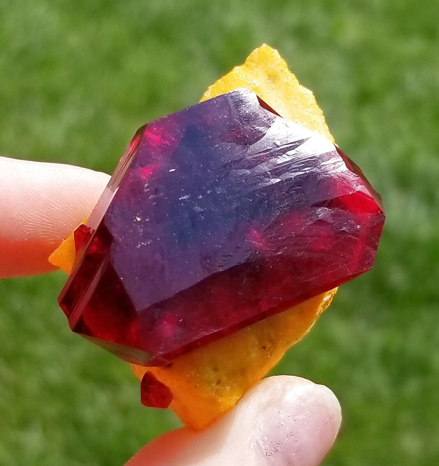 Pruskite, Lab Grown Red Pruskite Crystal, Poland       4.7 Cm\'s