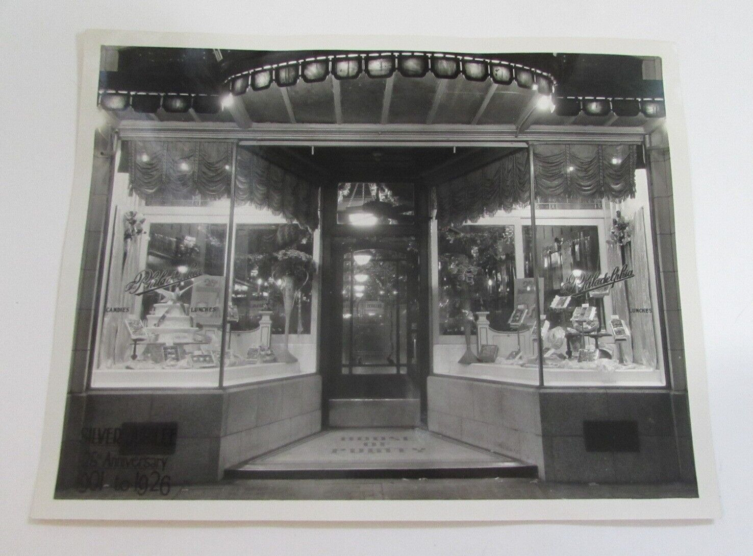 #7 Vtg 1926 South Bend IN The Philadelphia Restaurant Photo Store Front 8x10
