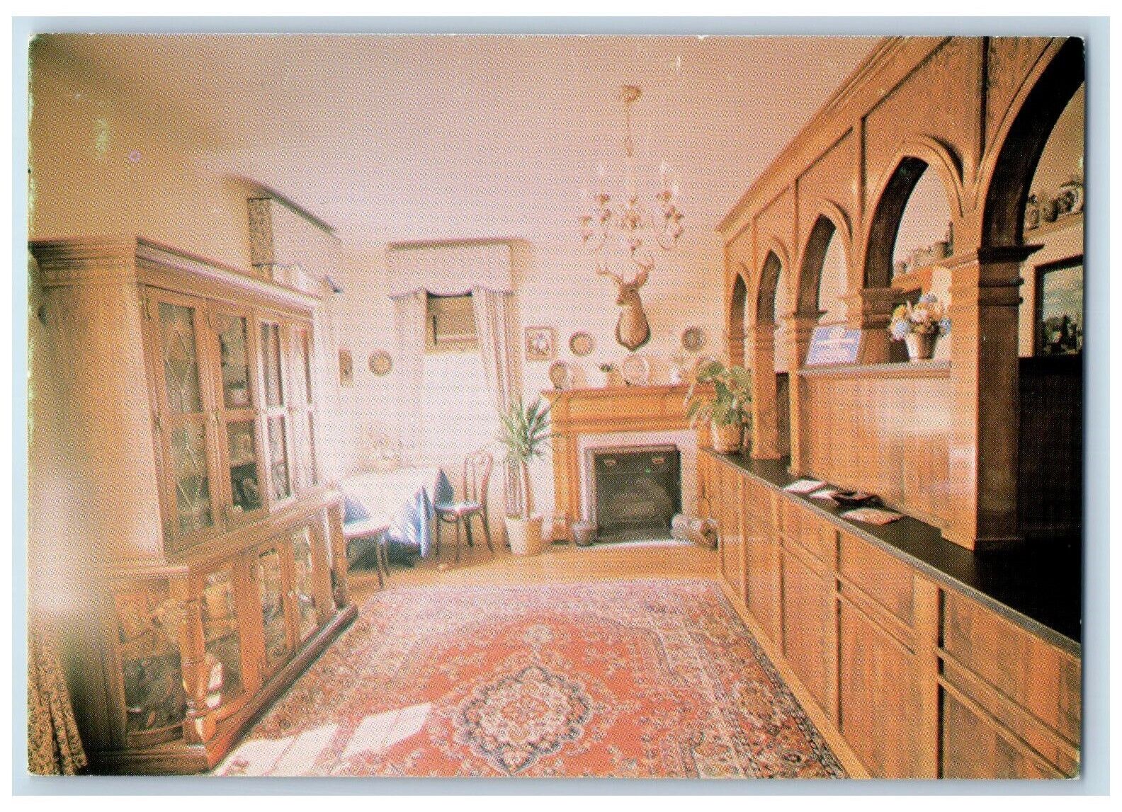 c1950 Bavarian Inn Lodge Restaurant Interior Design Shepherdstown WV Postcard