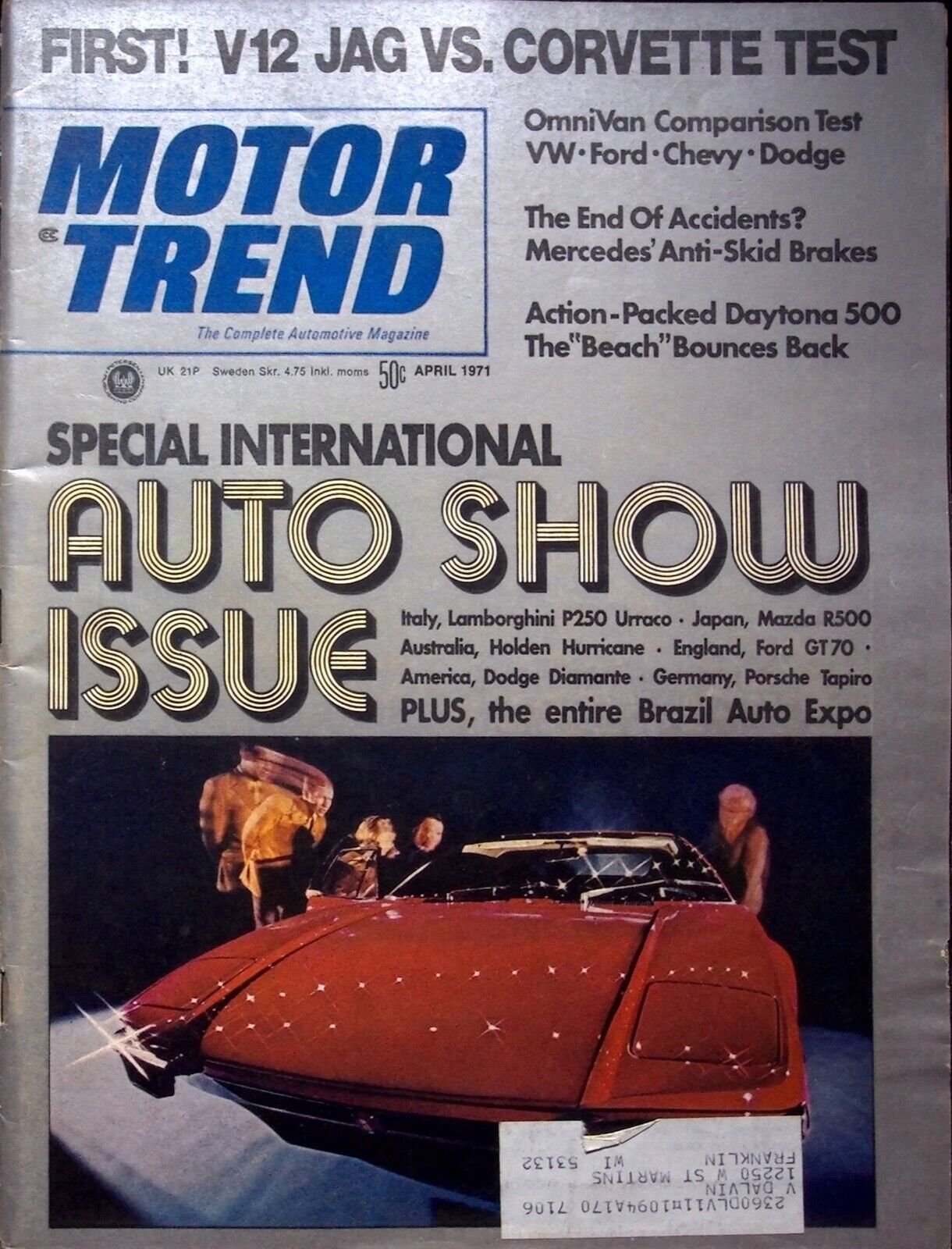 SPECIAL INTERNATIONAL -  MOTOR TREND MAGAZINE, VOL. 23 / NO, 4 APRIL 1971