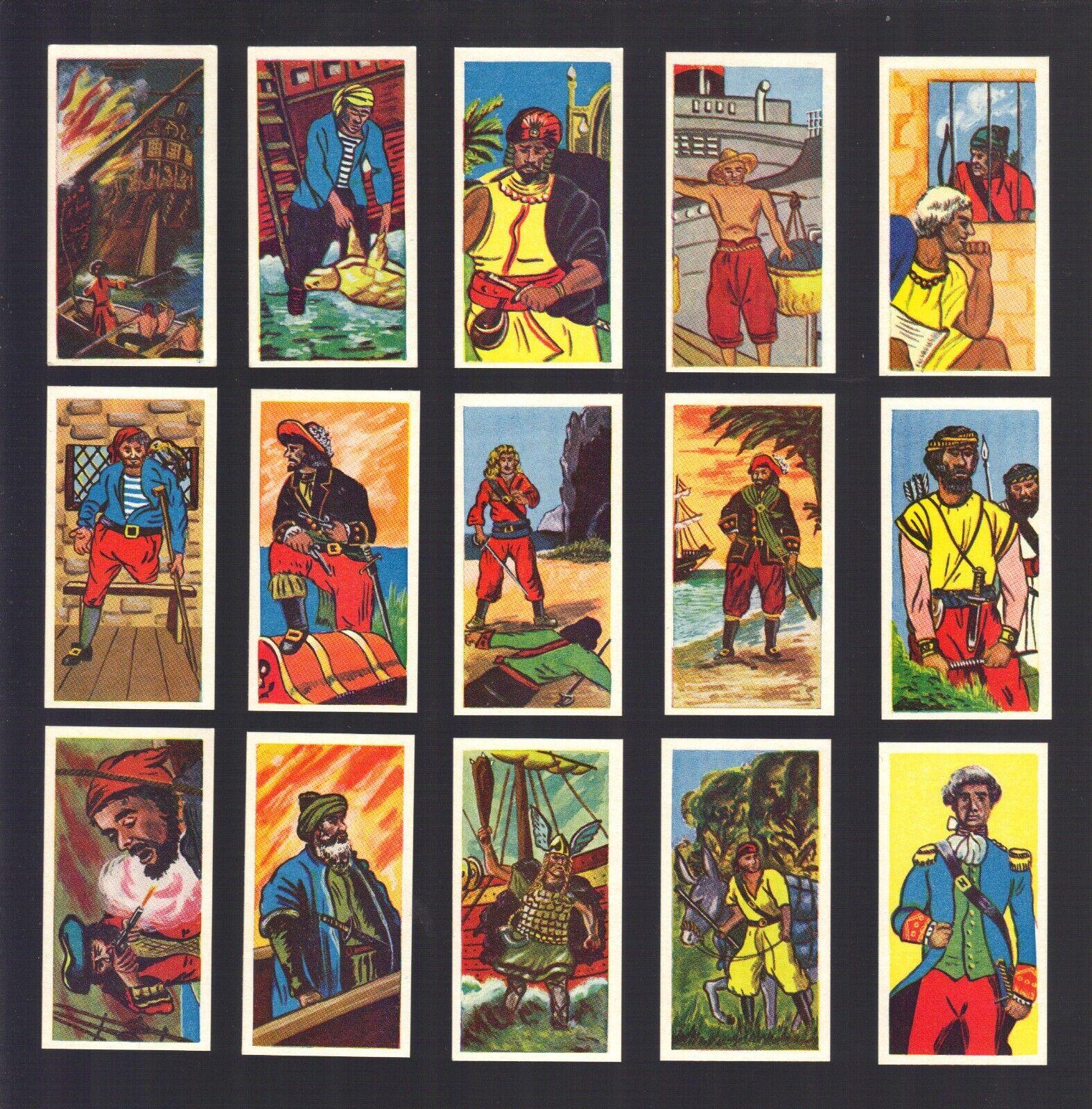 CIGARETTE/TRADE/CARDS. Cadet Sweets. BUCCANEERS. (1957). (Complete Set of 50).