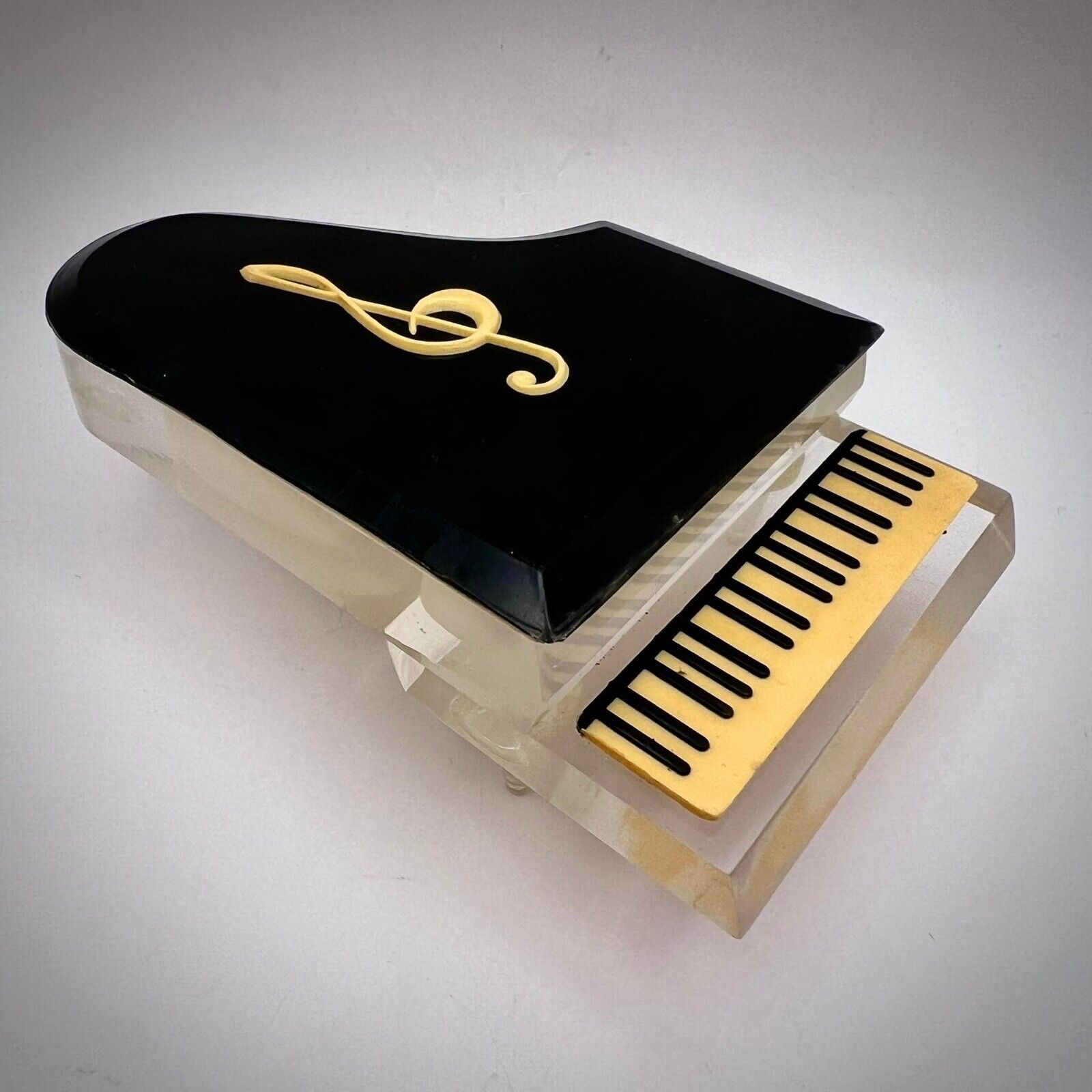 Powder Trinket Box Vintage Plastic Made Piano Souvenir Odessa Ussr 1960s Gift