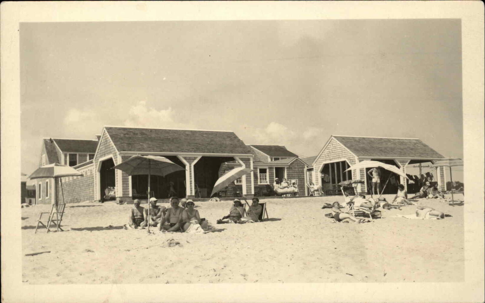 Harwichport Cape Cod MA Beach Buildings c1940s Real Photo Postcard