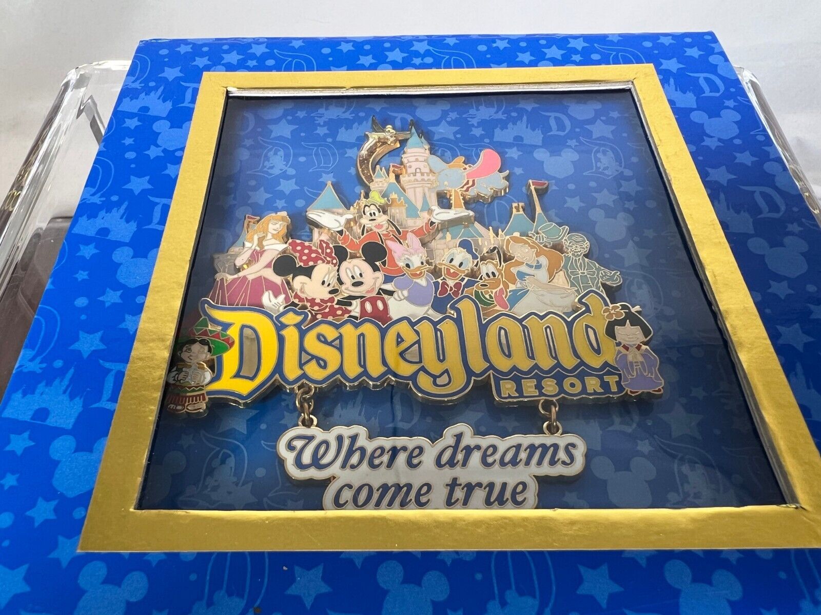 Disneyland Resort Where Dreams Come True Dangle Layered Jumbo Pin 2007 Box