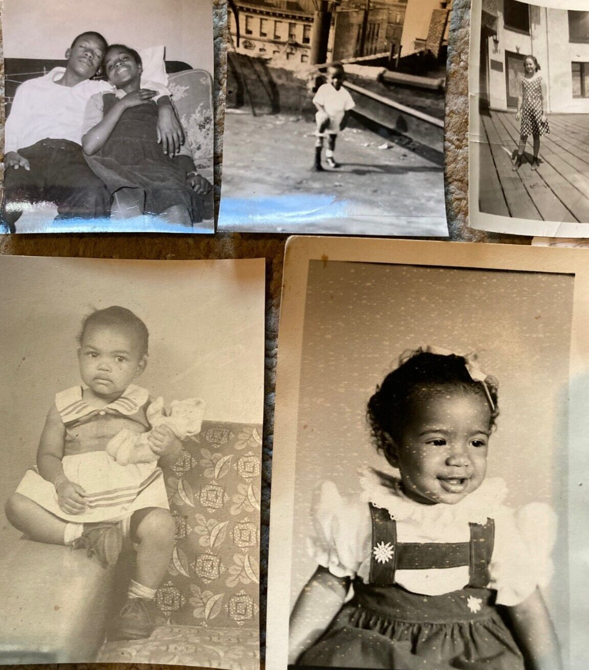 Lot~50 Vintage Black & White Photos~1910s-1960s~Kids~Girls~Boys~African American