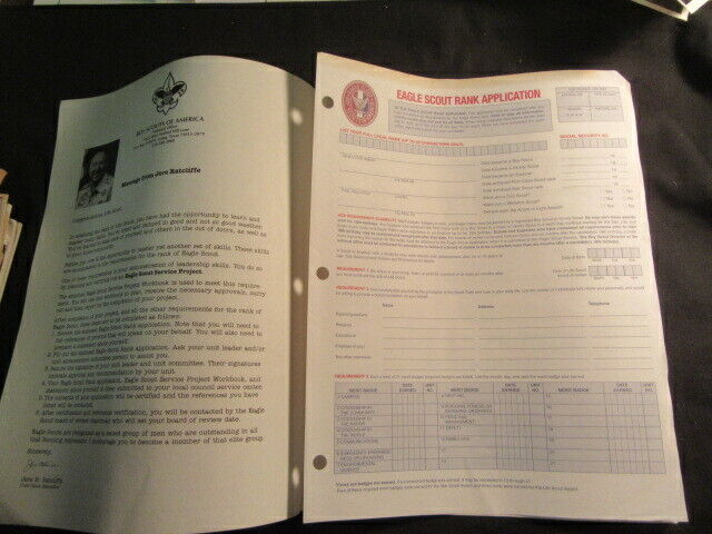 Life to Eagle Packet with 1995 Eagle Scout Application D3