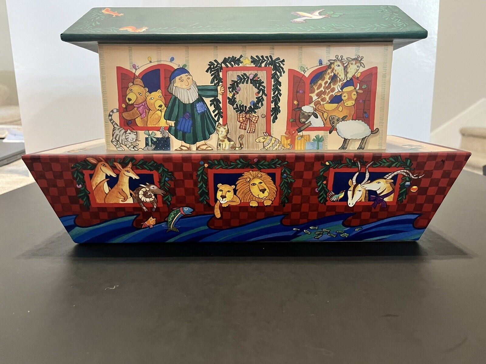 Vintage HALLMARK NOAH'S ARK Christmas Gift Box