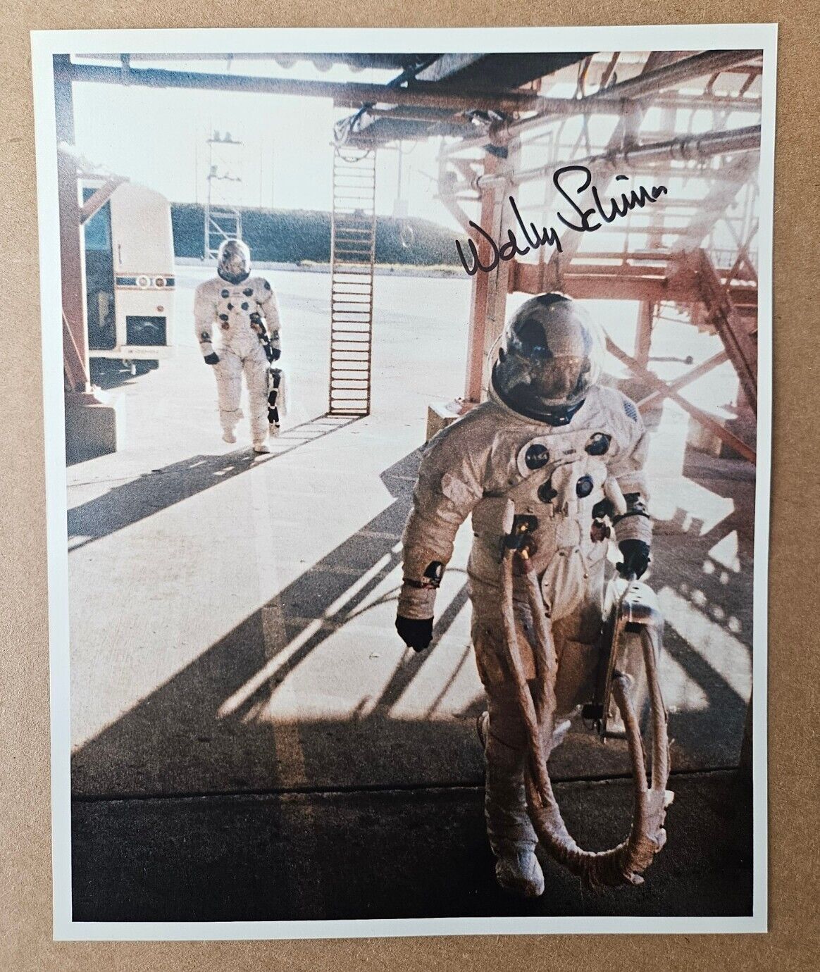 Wally Schirra signed 8x10 NASA photo, Apollo 7 astronaut, JSA ALOA