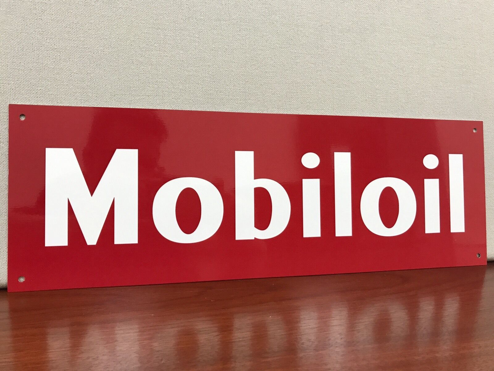 Mobil oil Mobiloil pegasus aviation gas Gasoline advertising sign